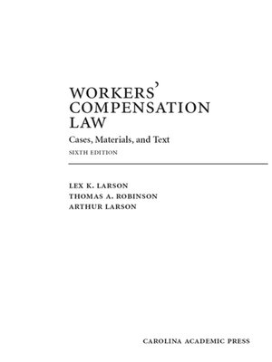 cover image of Workers' Compensation Law